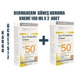 DERMADERM GÜNEŞ KORUYUCU SPF 50 GÜNEŞ KREMİ 2 ADET