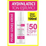 Dermaderm Güneş Kremi 100 ml Sunblock Tone Up Base Pink SPF 50+ /Pa ++++