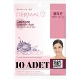 Dermal 10 Adet Kolajen Yüz Maskesi I Sıkılaştırıcı,Nemlendirici, Yenileyici