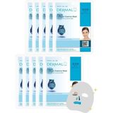 Dermal 10'lu Aqua & Özlü Tek Kullanımlık Cilt Bakım Maskeleri
