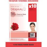Dermal 10'lu Gül Özlü Tek Kullanımlık Cilt Bakım Maskeleri