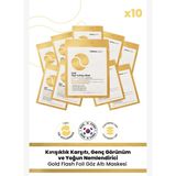 Dermal 3 Katmanlı Altın Gold Flash Foil Göz Altı Torbalarına Karşı Kağıt Göz Maskesi 4 Gr 10 Adet