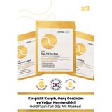 Dermal 3 Katmanlı Altın Göz Maskesi 3 Adet Tüm Ciltler İçin Besleyici ve Yaşlanma Karşıtı
