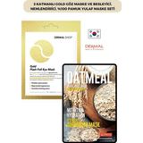 Dermal 3 Katmanlı Gold Göz Maske ve Besleyici, Nemlendirici, %100 Pamuk Yulaf Maske Seti
