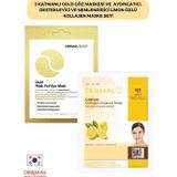 Dermal 3 Katmanlı Gold Göz Maskesi ve Aydınlatıcı, Destekleyici Ve Nemlendirici Limon Özlü Kolajen Maske Seti