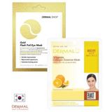 Dermal 3 Katmanlı Gold Göz Maskesi ve Aydınlatıcı, Sıkılaştırıcı, Arındırıcı Vitamin Özlü Kolajen Maske Set