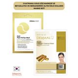 Dermal 3 Katmanlı Gold Göz Maskesi Ve Beyazlatıcı Nemlendiric Kolajen Altın Maske Seti