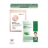 Dermal 3 Katmanlı Rose Gold Göz Maskesi Temizleyici Nemlendirici ve Yatıştırıcı Biberiye Özlü Kolajen Maske