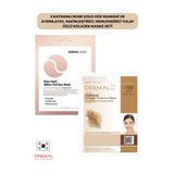 Dermal 3 Katmanlı Rose Gold Göz Maskesi ve Aydınlatıcı Sakinleştirici Nemlendirici Yulaf Özlü Kolajen Maske