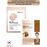 Dermal 3 Katmanlı Rose Gold Göz Maskesi ve Nemlendirici, Canlandırıcı, Besleyici Karite Yağı Özlü Kolajen Maske Seti