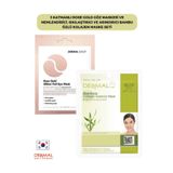 Dermal 3 Katmanlı Rose Gold Göz Maskesi ve Nemlendirici, Sıkılaştırıcı Ve Arındırıcı Bambu Özlü Kolajen Mas