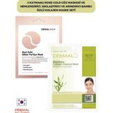 Dermal 3 Katmanlı Rose Gold Göz Maskesi ve Nemlendirici Sıkılaştırıcı ve Arındırıcı Bambu Özlü Kolajen Maske Seti
