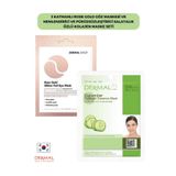 Dermal 3 Katmanlı Rose Gold Göz Maskesi ve Nemlendirici Ve Pürüzsüzleştirici Salatalık Özlü Kolajen Maske S