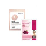 Dermal 3 Katmanlı Rose Gold Göz Maskesi ve Pürüzsüzleştirici, Arındırıcı, Nemlendirici Pancar Özlü Kolajen