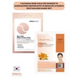 Dermal 3 Katmanlı Rose Gold Göz Maskesi ve Sakinleştirici Destekleyici Ve Besleyici Aynısefa Özlü Kolajen Maske Seti 2 Adet