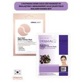 Dermal 3 Katmanlı Rose Gold Göz Maskesi ve Sıkılaştırıcı, Nemlendirici Acai Çileği Özlü Kolajen Maske Seti