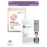 Dermal 3 Katmanlı Rose Gold Göz Maskesi ve Sıkılaştırıcı, Nemlendirici Ve Besleyici Süt Özlü Kolajen Maske Seti