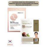 Dermal 3 Katmanlı Rose Gold Göz Maskesi ve Yenileyici, Besleyici Ve Nemlendirici Salyangoz Özlü Kolajen Maske Seti