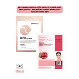 Dermal 3 Katmanlı Rose Gold Göz Maskesi ve Yenileyici, Nemlendirici, Besleyici Barbados Kirazı Özlü Kolajen