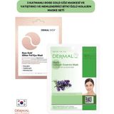 Dermal 3 Katmanlı Rose Göz Maskesi Ve Yatıştırıcı Nemlendirici Bitki Özlü Kolajen Maske
