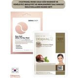 Dermal 3 Katmanlı Rose Göz Maskesi ve Yenileyici, Besleyici ve Nemlendirici Salyangoz Özlü Kolajen Mas - Option-1