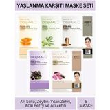 Dermal Arı Sütü Zeytin Yılan Zehri Acai Berry ve Arı Zehri Özlü Maske Seti 23GR x 5ADET