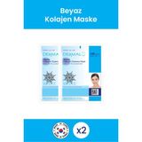 Dermal Aydınlatıcı, Nemlendirici, Sıkılaştırıcı Beyaz Kolajen Maske Seti 23 gr. 2 Adet