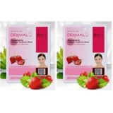 DERMAL Aydınlatıcı ve Arındırıcı Çilek Özlü Kolajen Maske 23gr 2li paket