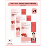 Dermal Aydınlatıcı Ve Arındırıcı Çilek Özlü Kolajen Maske 23Gr 3 Adet