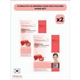 Dermal Aydınlatıcı Ve Arındırıcı Çilek Özlü Kolajen Maske Seti