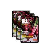 Dermal Beet Facial Sheet Mask Besleyici Ve Canlandırıcı Pancar Yüz Maskesi 3'lü Set 25 Gr - Kırmızı