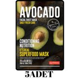 Dermal Düzenleyici ve Besleyici 5x25 gr Avokado Maskesi