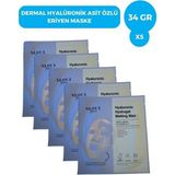 Dermal Hyalüronik Hydrojel Şeffaflaşan Kore Yüz Maskesi Nemlendirici Eriyen Maske 34 gr. 5 Adet