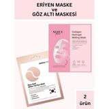 Dermal Kolajen İçerikli Şeffaflaşan Eriyen Maske 34 Gr Ve Rose Gold Göz Altı Maskesi 4 Gr Seti