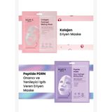 Dermal Kolajen Ve Pirinç Nemlendirici Onarıcı Eriyen Maske Seti Kore Maske Seti 34 Gr.