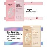 Dermal Kolajen Ve Pirinç Nemlendirici Pürüzsüzleştirici Eriyen Maske Seti Kore Maske Seti 34 Gr.