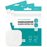 DERMAL Madecassoside Leke Kontrolü Toner Pedi - Centella Asiatica ile Leke ve Ton İyileştirme için Kore Toner Pedi - Vegan Gazlı Bez Tencel Kare Pedler - Seyahat Kiti 12 Ped, 3'lü Paket (Toplam 36