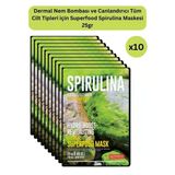 Dermal Nem Ve Canlandırıcı Tüm Cilt Tipleri İçin Superfood Spirulina Maskesi 25 Gr 10 Adet