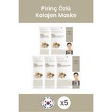 Dermal Pirinç Özlü Kollajen Maske 23 g 5 Adet Arındırıcı Nemlendirici ve Ton Eşitleyici Özellik