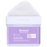 DERMAL Retinol Peptid Kaldırma Pedi - Bakuchiol ile Yaşlanma Karşıtı ve Kırışıklıklar için Kore Toner Pedi - Vegan Saf Pamuklu Kare Pedler - Yüksek Kapasiteli, 120 Yaprak