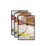 Dermal Rice Facial Sheet Mask Aydınlatıcı Ve Pürüzsüzleştirici Pirinç Yüz Maskesi 3'lü Set 25 Gr - Beyaz