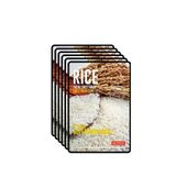 Dermal Rıce Facial Sheet Mask Aydınlatıcı Ve Pürüzsüzleştirici Superfood Pirinç Yüz Maskesi 5'li Set 25 Gr - Beyaz