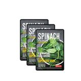 Dermal Spinach Facial Sheet Mask Aydınlatıcı Ve Nemlendirici Ispanak Yüz Maskesi 3'lü Set 25 Gr - Yeşil