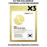 Dermal Tek Kullanımlık 3 Katmanlı Altın Göz Maskesi X3 Adet