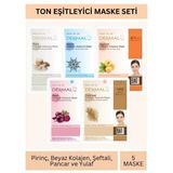Dermal Ton Eşitleyici Pirinç Beyaz Kayısı Pancar Yulaf Özlü Maske Seti 23GR x 5ADET