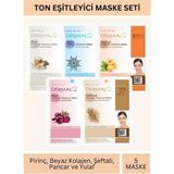 Dermal Ton Eşitleyici Pirinç Beyaz Şeftali Pancar Yulaf Özlü Maske Seti 23GR x 5ADET