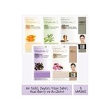 Dermal Tüm Cilt Tipleri İçin Arı Sütü Zeytin Yılan Zehri Acai Berry Ve Arı Zehri Özlü Maske Seti 23gr x 5 Adet