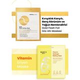Dermal Vitamin Hydrojel Şeffaflaşan Eriyen Maske 34 gr ve Gold Göz Maskesi Set