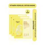 Dermal Vitamin Hydrojel Şeffaflaşan Kore Yüz Maskesi Nemlendirici Eriyen Maske 34 gr. 3 Adet