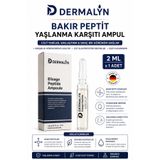 DERMALYN 1 Adet Bakır Peptit Yaşlanma Karşıtı Sıkılaştırıcı Kolajen Destekleyici Ampul Serum Dermaroller